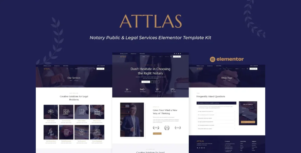 Attlas – Modelo para advogados, notário público e serviços jurídicos