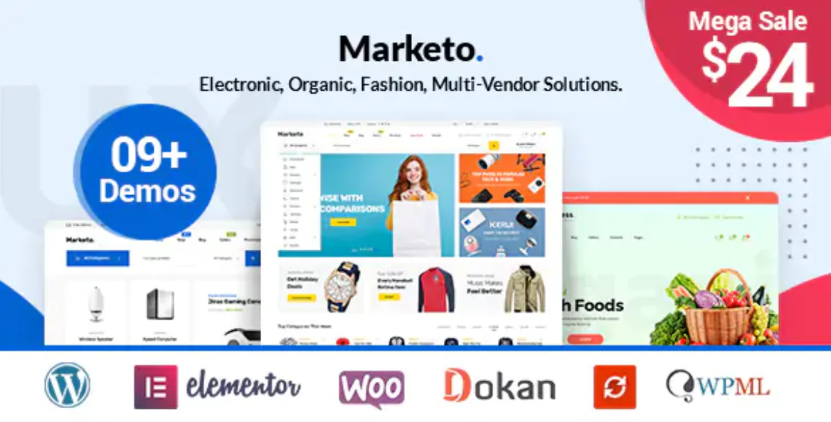 Marketo  – eCommerce & Multivendor Marketplace Woocommerce WordPress Theme